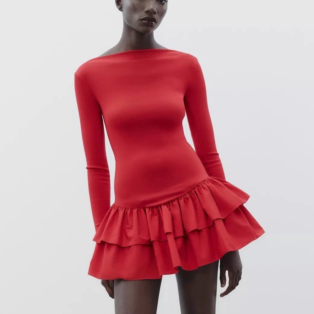 Zara Red Mini Dress - Picture 2 of 7